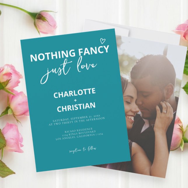 Ingenting Finare Just Kärlek minimalistiskt Bröllo Inbjudningar (Nothing Fancy Just Love Minimalist Wedding Invitations from Ricaso. Mix and match from collection)