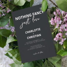 Ingenting Finare Just Kärlek minimalistiskt Bröllo