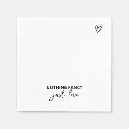 Ingenting Finare Just Kärlek minimalistiskt Bröllo Pappersservett