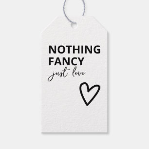 Ingenting Finare Just Kärlek minimalistiskt Bröllo Presentetikett