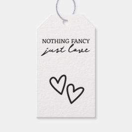 Ingenting Finare Just Kärlek minimalistiskt Bröllo Presentetikett