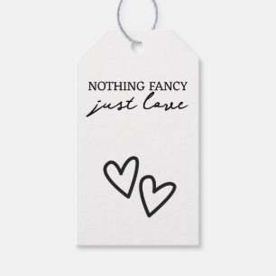 Ingenting Finare Just Kärlek minimalistiskt Bröllo Presentetikett