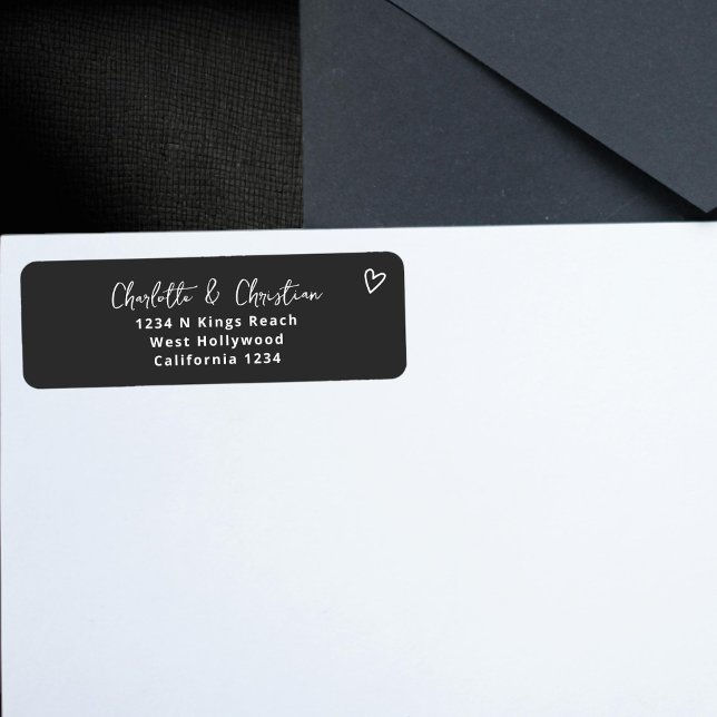 Ingenting Finare Just Kärlek minimalistiskt Bröllo Returadress Etikett (Nothing Fancy Just Love Minimalist Wedding Labels from Ricaso. Easy add own name(s) and address)