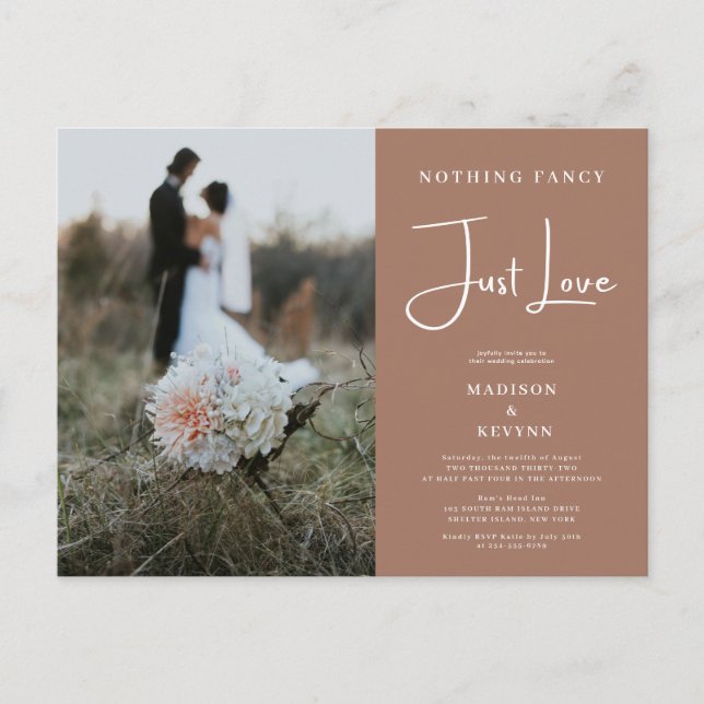 Ingenting Finare just Kärlek Mocha Mousse-inbjudan Vykort (Framsida)