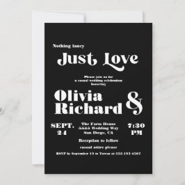 Ingenting Finare just Kärlek, modern typisk Bröllo Inbjudningar