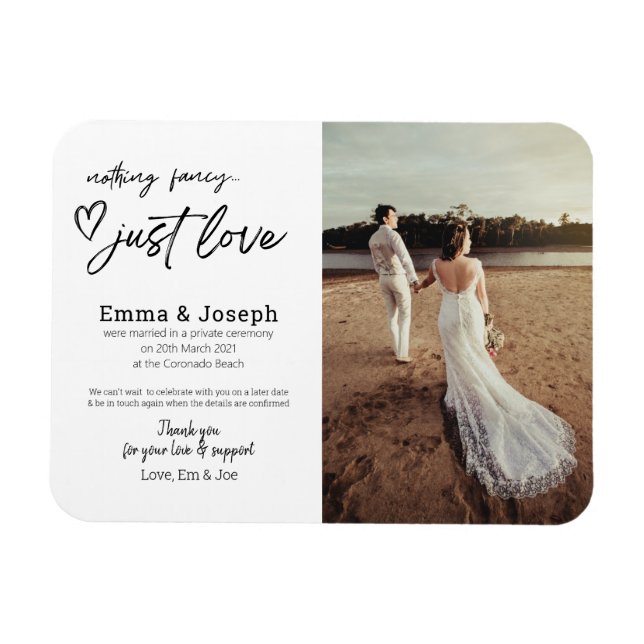 "Ingenting finare just kärlek", modernt, minimalis Magnet (Horisontell)