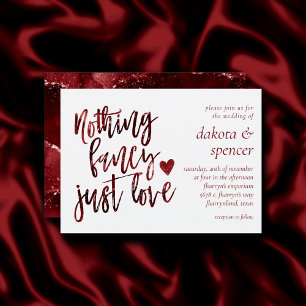 Ingenting Finare Just Kärlek   Mörk Crimson Red Br Inbjudningar