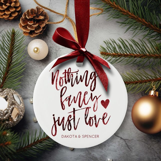 Ingenting Finare Just Kärlek | Mörk Crimson Red Br Julgransprydnad Keramik (Skapare uppladdad)