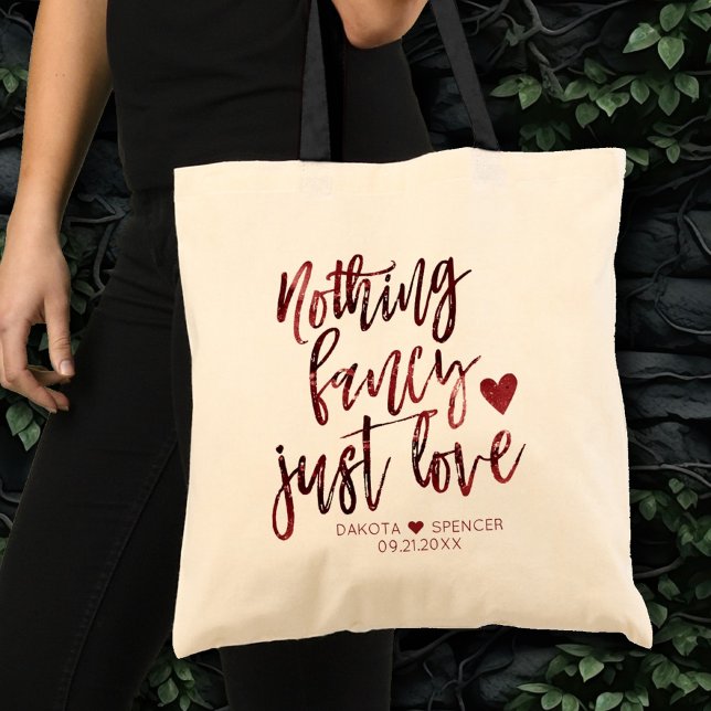 Ingenting Finare Just Kärlek | Mörk Crimson Red Br Tygkasse (Skapare uppladdad)