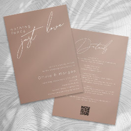 Ingenting Finare just Kärlek QR-kod Bröllop Inbjudningar