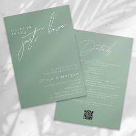 Ingenting Finare just Kärlek QR-kod Bröllop Inbjudningar