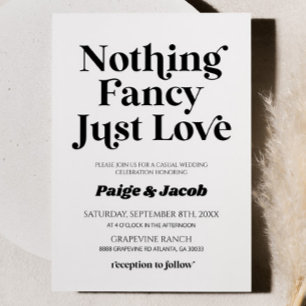 Ingenting Finare Just Kärlek Retro Avslappnad Bröl Inbjudningar