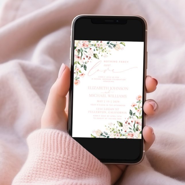 Ingenting Finare Just Kärlek  Rosa Photo Bröllop Inbjudningar (Skapare uppladdad)