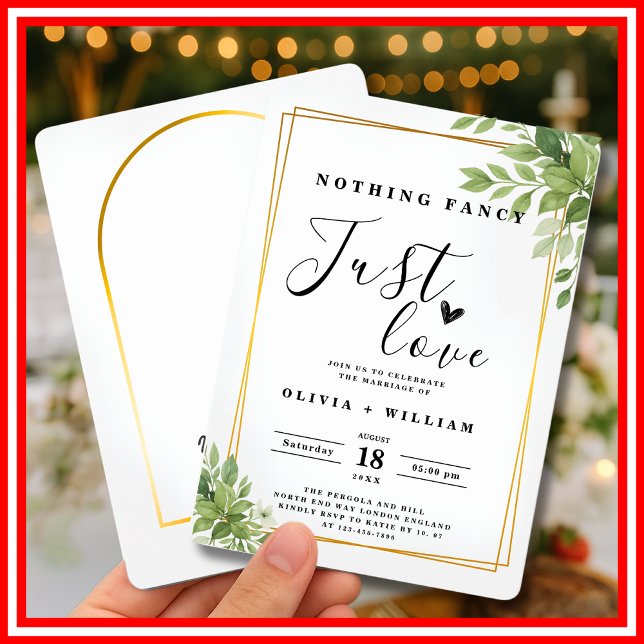 Ingenting Finare Just Kärlek Sage Grönt Guld Geome Inbjudningar (Skapare uppladdad)