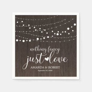Ingenting Finare Rustic String Ljus Bröllop Pappersservett