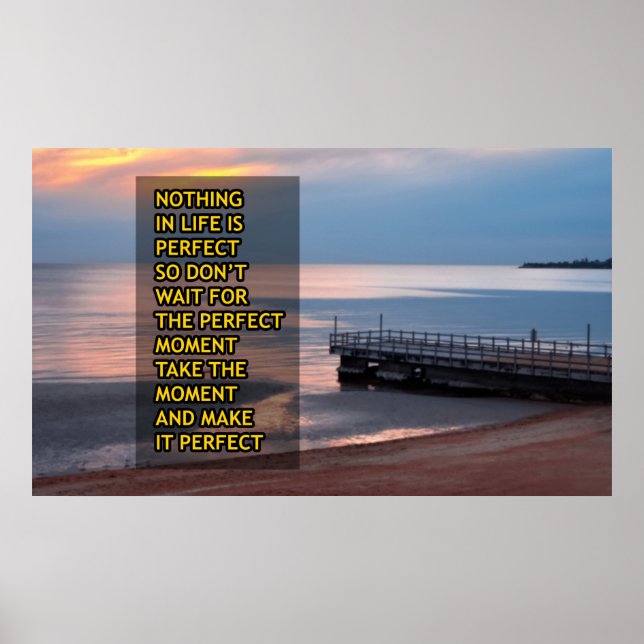 Ingenting i livet är perfekt poster (Framsidan)