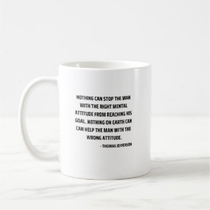 Ingenting kan hjälpa fel attityd - Thomas Jefferso Kaffemugg