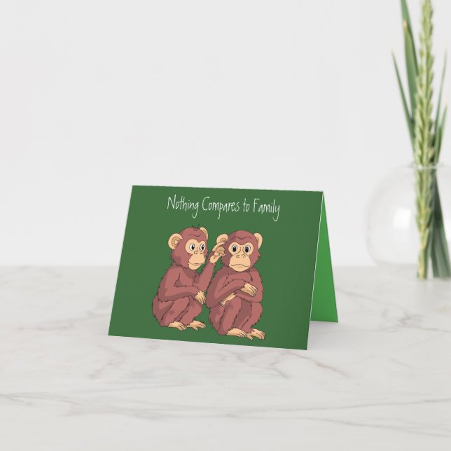 Ingenting kan jämföras med familjen tack kort (Framsida)