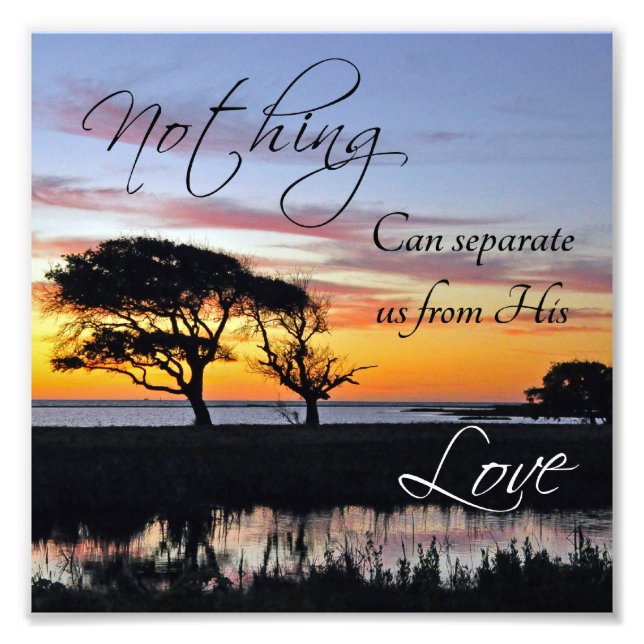 "Ingenting kan separera oss" kristen offertutskrif Fototryck (Framsidan)