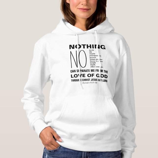 INGENTING KAN SEPARERA Romans 8:38-39 Christian T Shirt (Framsida)