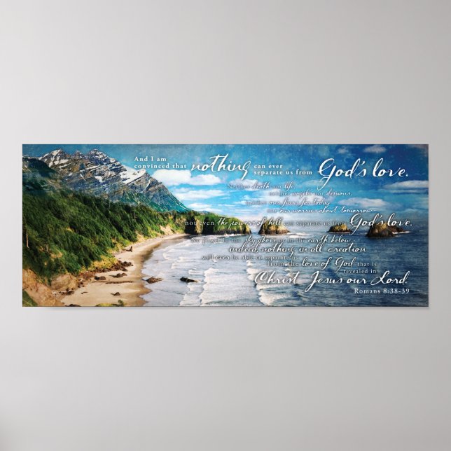 Ingenting kan skilja Guds Kärlek-romer från Bibelv Poster (Framsidan)