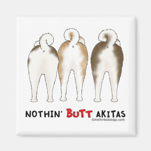 Ingenting knuffar Akitas Magnet