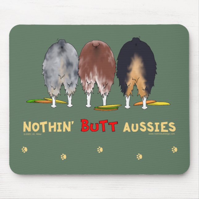 Ingenting knuffar Aussies Mousepad Musmatta (Framsidan)