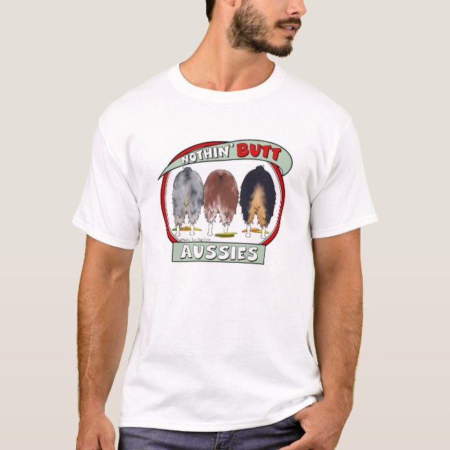 Ingenting knuffar AussiesT-tröja T Shirt (Framsida)
