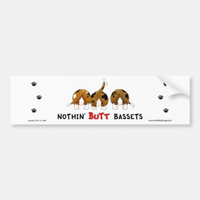 Ingenting knuffar Bassets Bildekal (Framsidan)