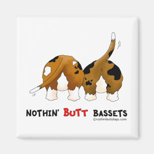 Ingenting knuffar Bassets Magnet