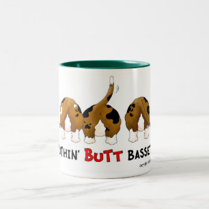 Ingenting knuffar Bassets Två-Tonad Mugg