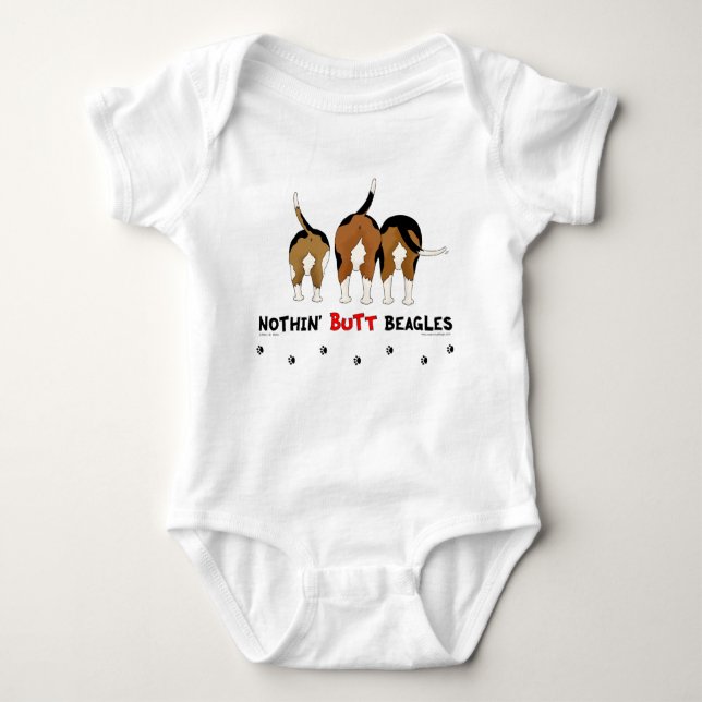 Ingenting knuffar Beagles T Shirt (Framsida)