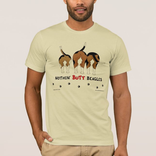 Ingenting knuffar Beagles T Shirt (Framsida)