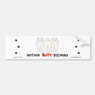 Ingenting knuffar Bichons Bildekal