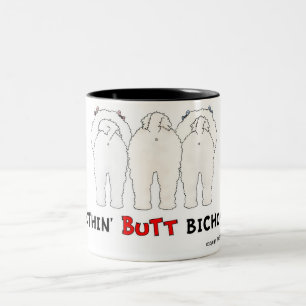 Ingenting knuffar Bichons Två-Tonad Mugg