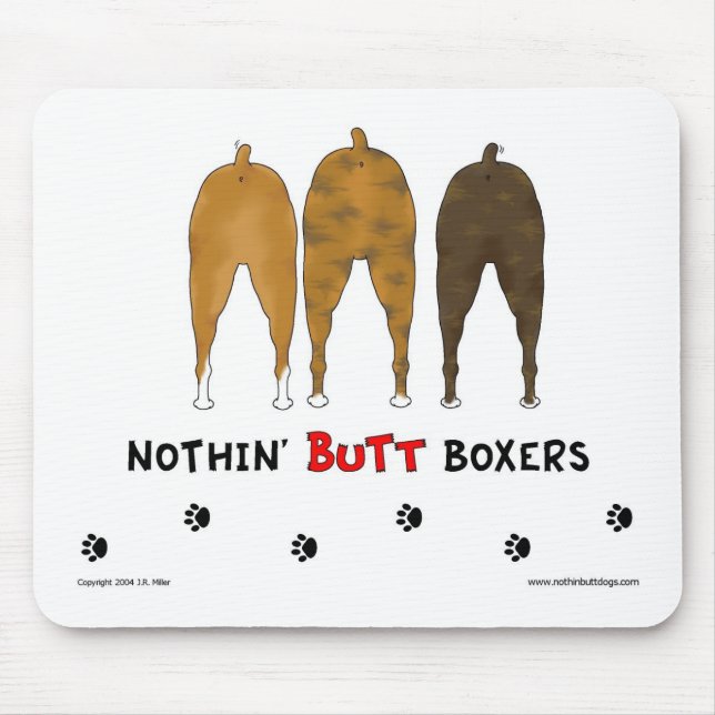 Ingenting knuffar boxare Mousepad Musmatta (Framsidan)