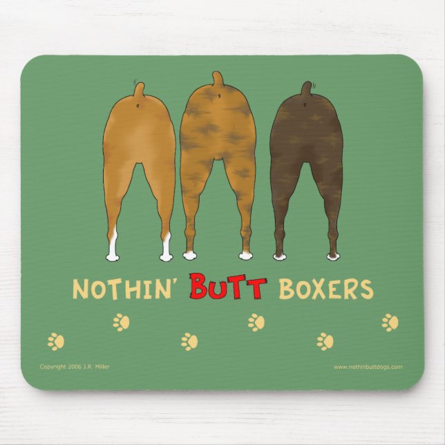 Ingenting knuffar boxare Mousepad Musmatta (Framsidan)