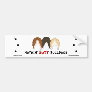 Ingenting knuffar bulldoggar bildekal