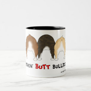 Ingenting knuffar bulldoggar Två-Tonad mugg