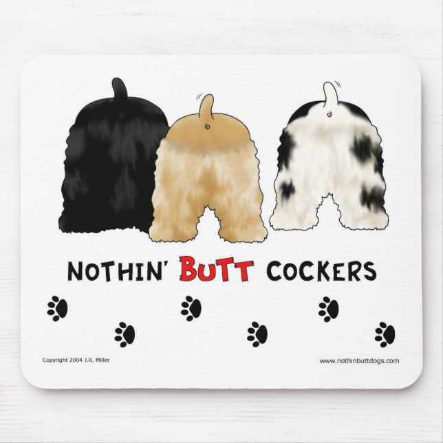 Ingenting knuffar cockerspaniels Mousepad Musmatta (Framsidan)