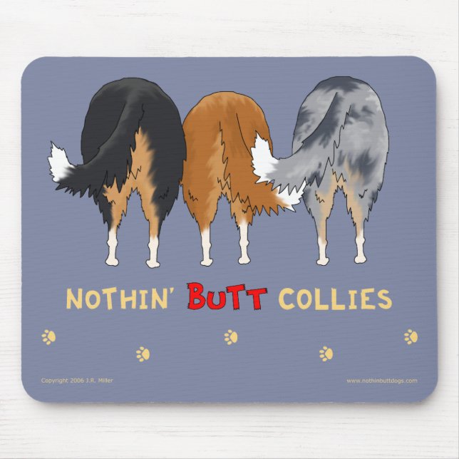 Ingenting knuffar Collies Mousepad Musmatta (Framsidan)