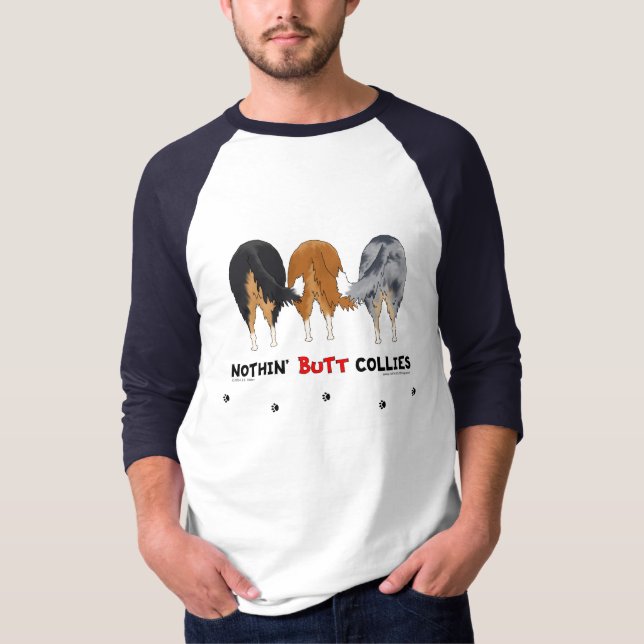 Ingenting knuffar Collies Tee Shirt (Framsida)