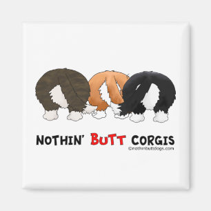 Ingenting knuffar Corgis Magnet