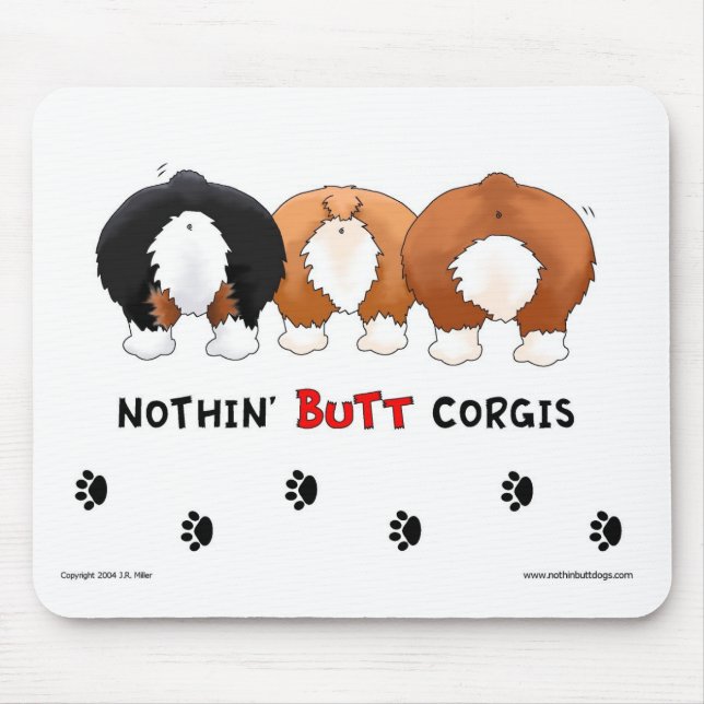 Ingenting knuffar Corgis Mousepad Musmatta (Framsidan)