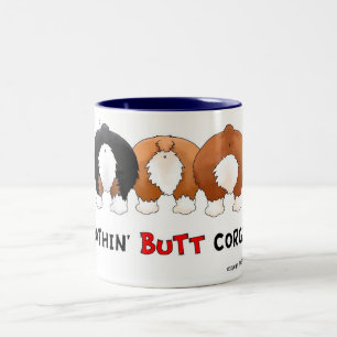Ingenting knuffar Corgis Två-Tonad Mugg