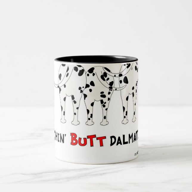 Ingenting knuffar Dalmatiansmuggen Två-Tonad Mugg (Center)