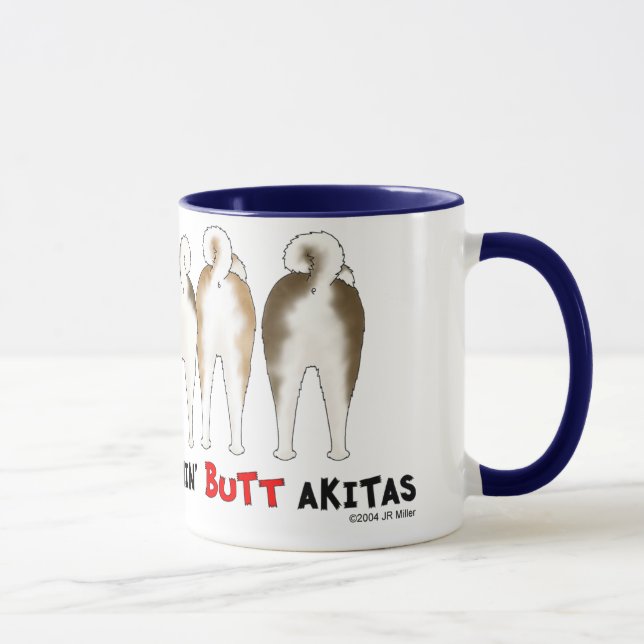Ingenting knuffar den Akitas muggen Mugg (Höger)