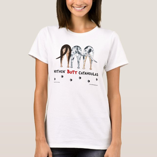 Ingenting knuffar den Catahoulas T-tröja T-shirt (Framsida)