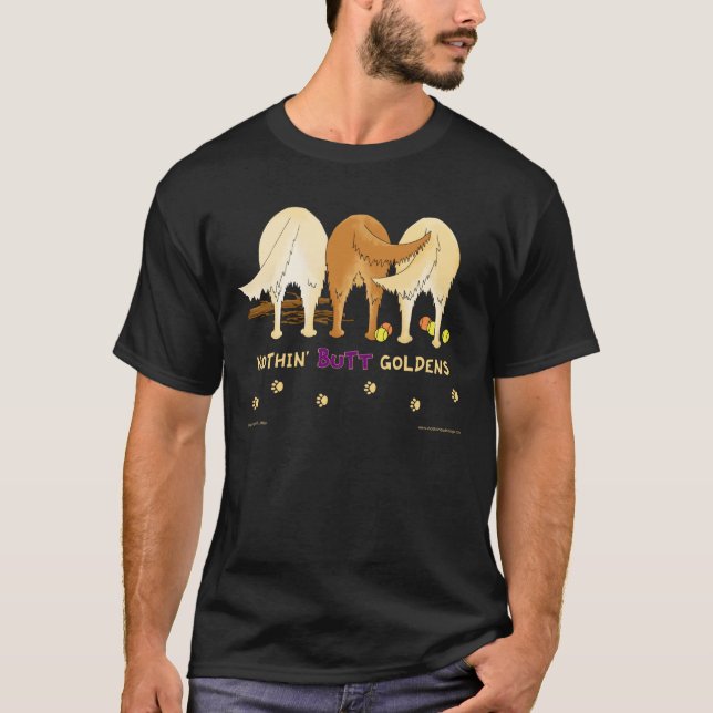 Ingenting knuffar den Goldens T-tröja T Shirt (Framsida)