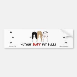 Ingenting knuffar den Pitbulls bildekalet Bildekal